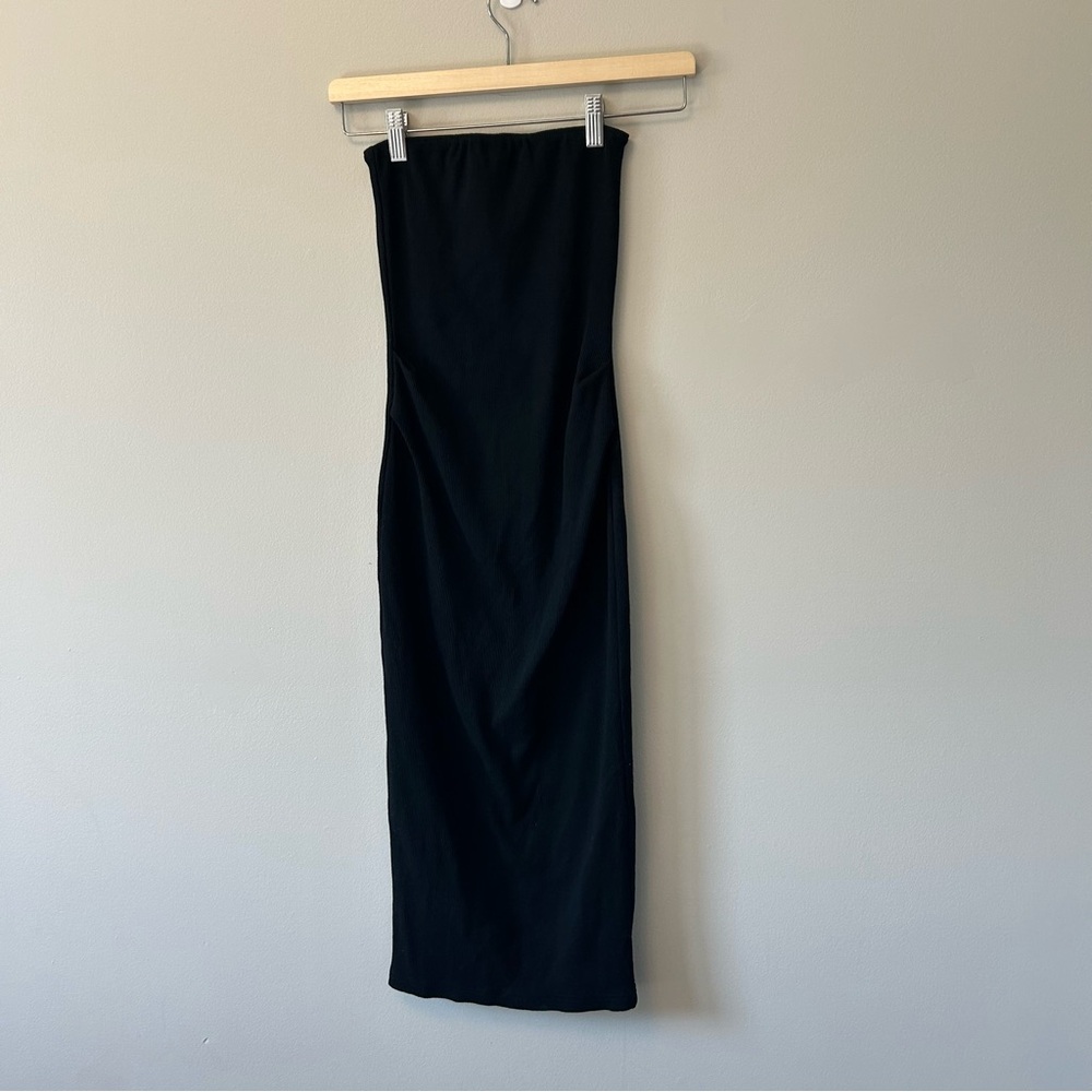 Summi Summi Ribbed Tube Bodycon Dress Black XS